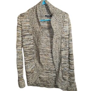 Papermoon Chunky Knit‎ Open Cardigan EUC Small Neutral Cozy Boho Sweater 🍂🧶